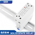SSR BRM-LK40DA Solid State Relay  IN 3-32VDC OUT 24-480VAC 40A เกาะรางตู้คอนโทรลได้